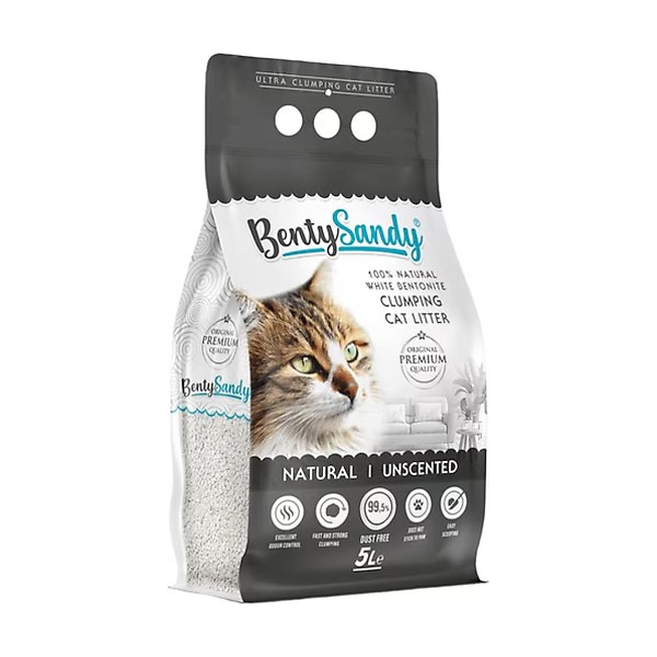 Benty Sandy Naturel Kokusuz İnce Kedi Kumu